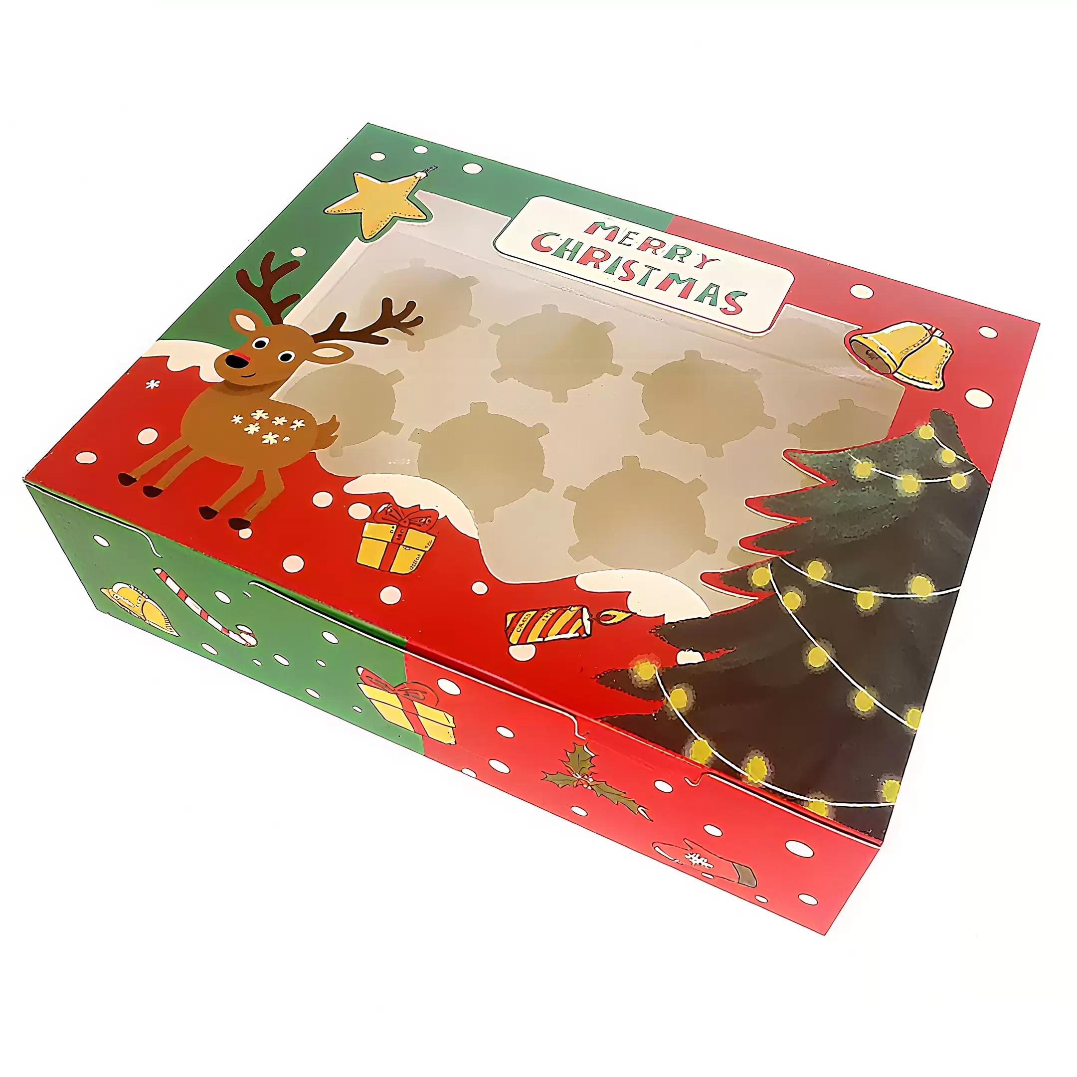 Benutzerdefinierte Weihnachts-Cupcake-Boxen